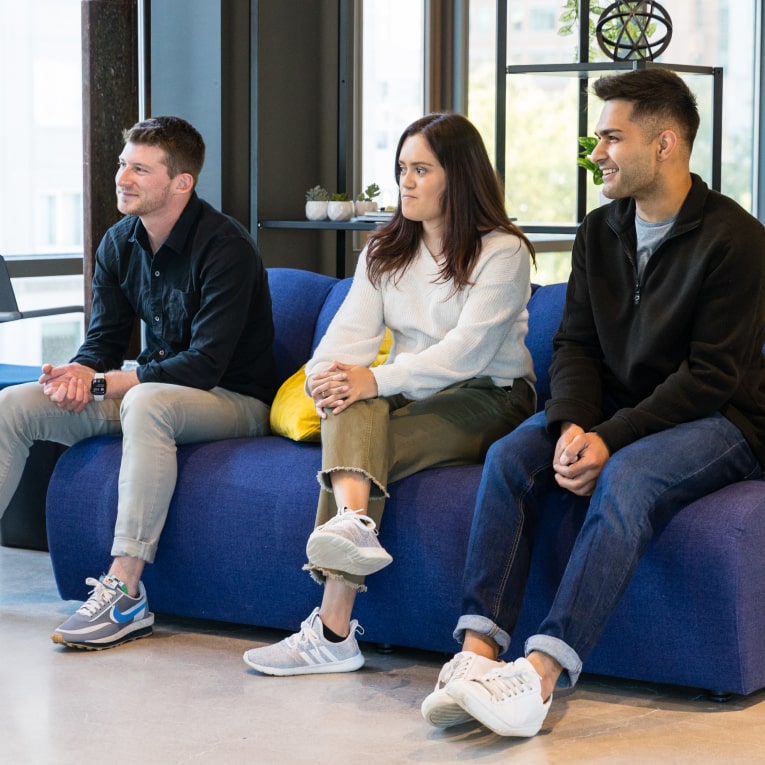 Employees sitting at work