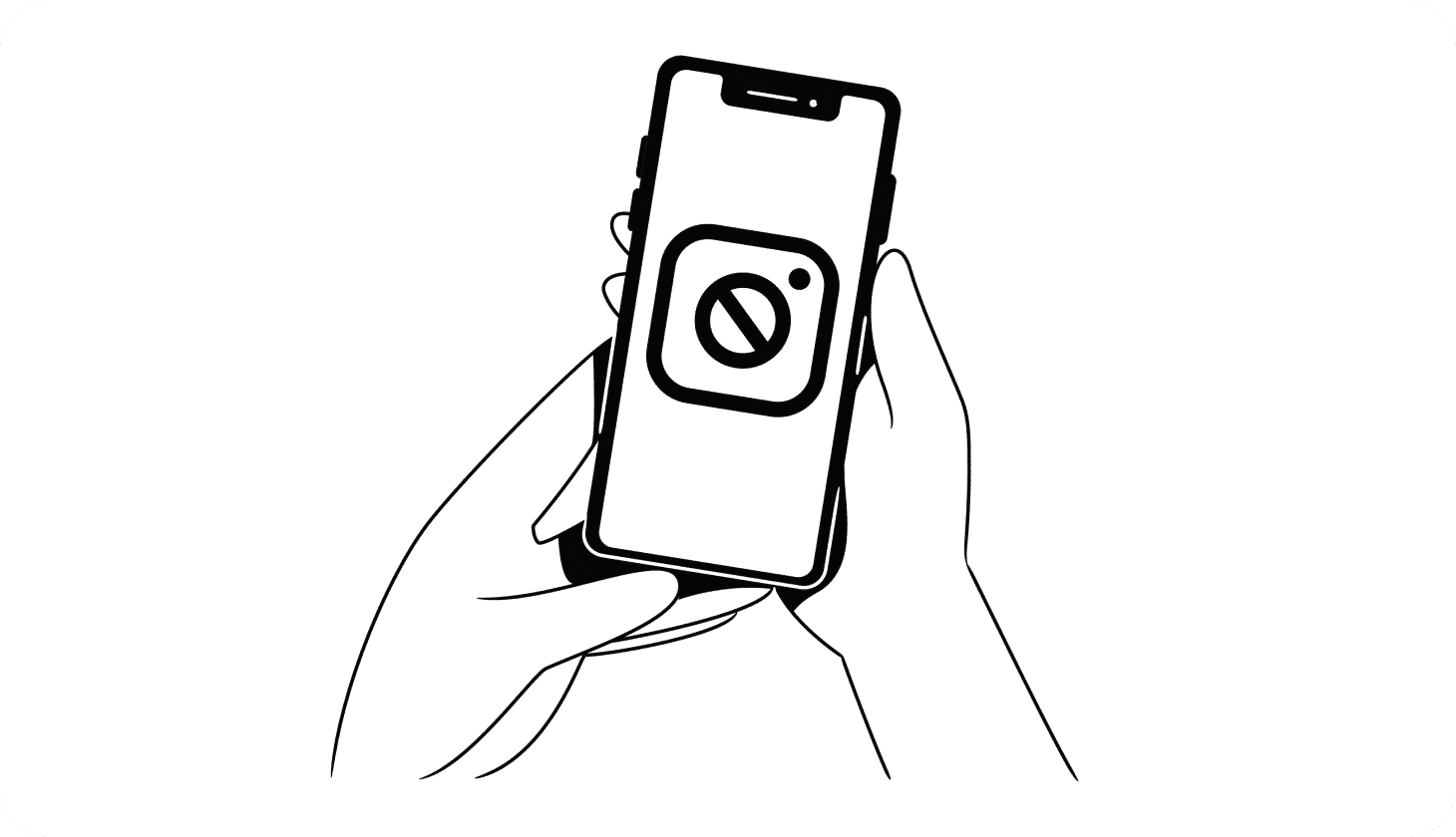 Illustration of a smartphone with the Instagram logo on it