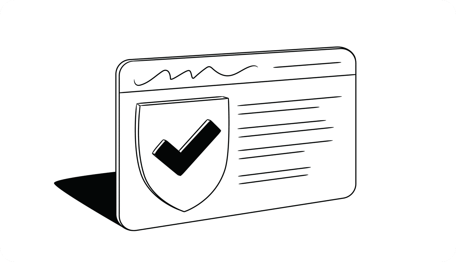 Is identity theft protection worth it: Lead image Illustration of a piece of ID with a shield and checkmark in place of a photograph