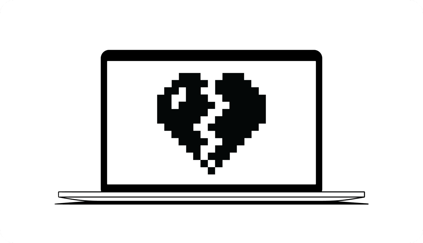 An illustration of a hand holding a phone with a heart icon on the back