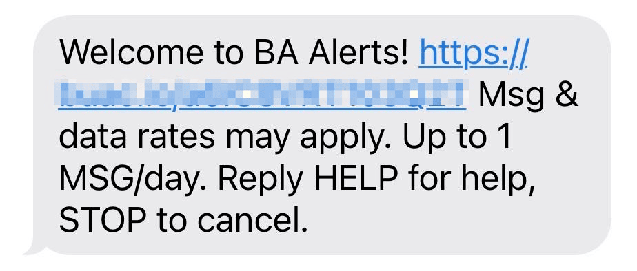Example of a spam text designed to get you to respond with “HELP” or “STOP.” 