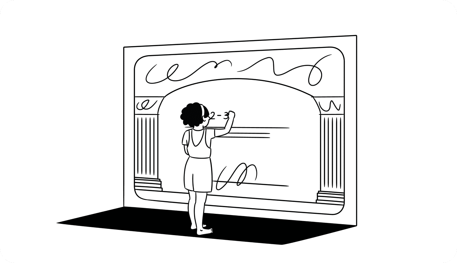 An illustration showing a child scribbling on a life-size SSN card