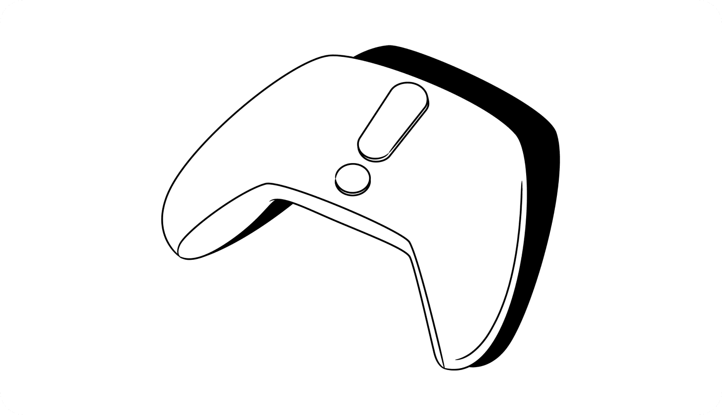 An illustration of a controller with an exclamation mark for a button