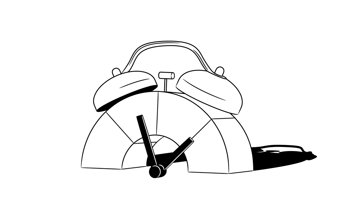 Illustration of a credit score combined with an alarm clock