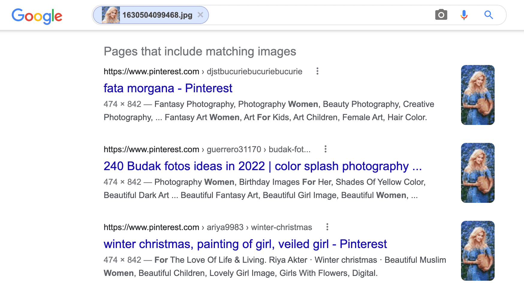 Screenshot of a Google search of the fake LinkedIn profile