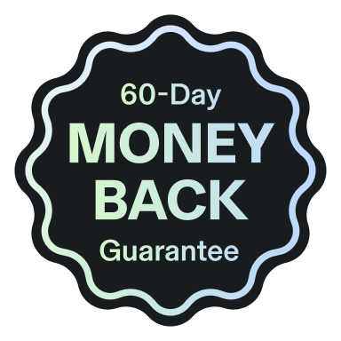 "60-Day Money Back Guarantee" badge

