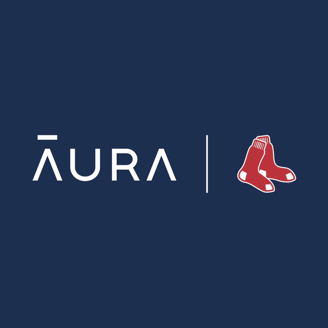 Aura and Red Sox logos