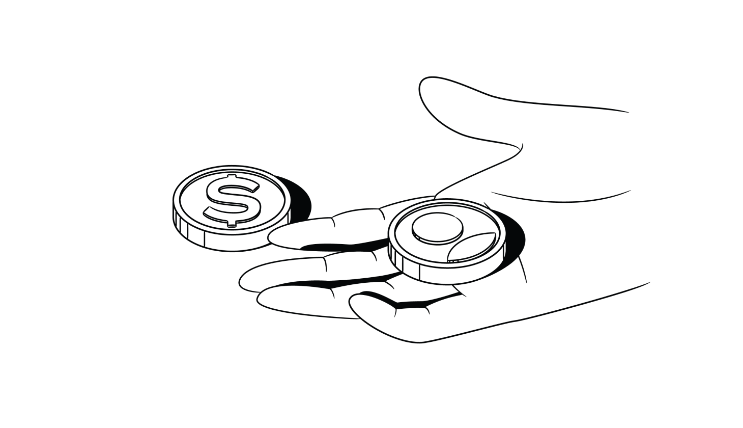 What is a data broker - lead illustration Illustration of a hand exchanging a profile icon for a coin